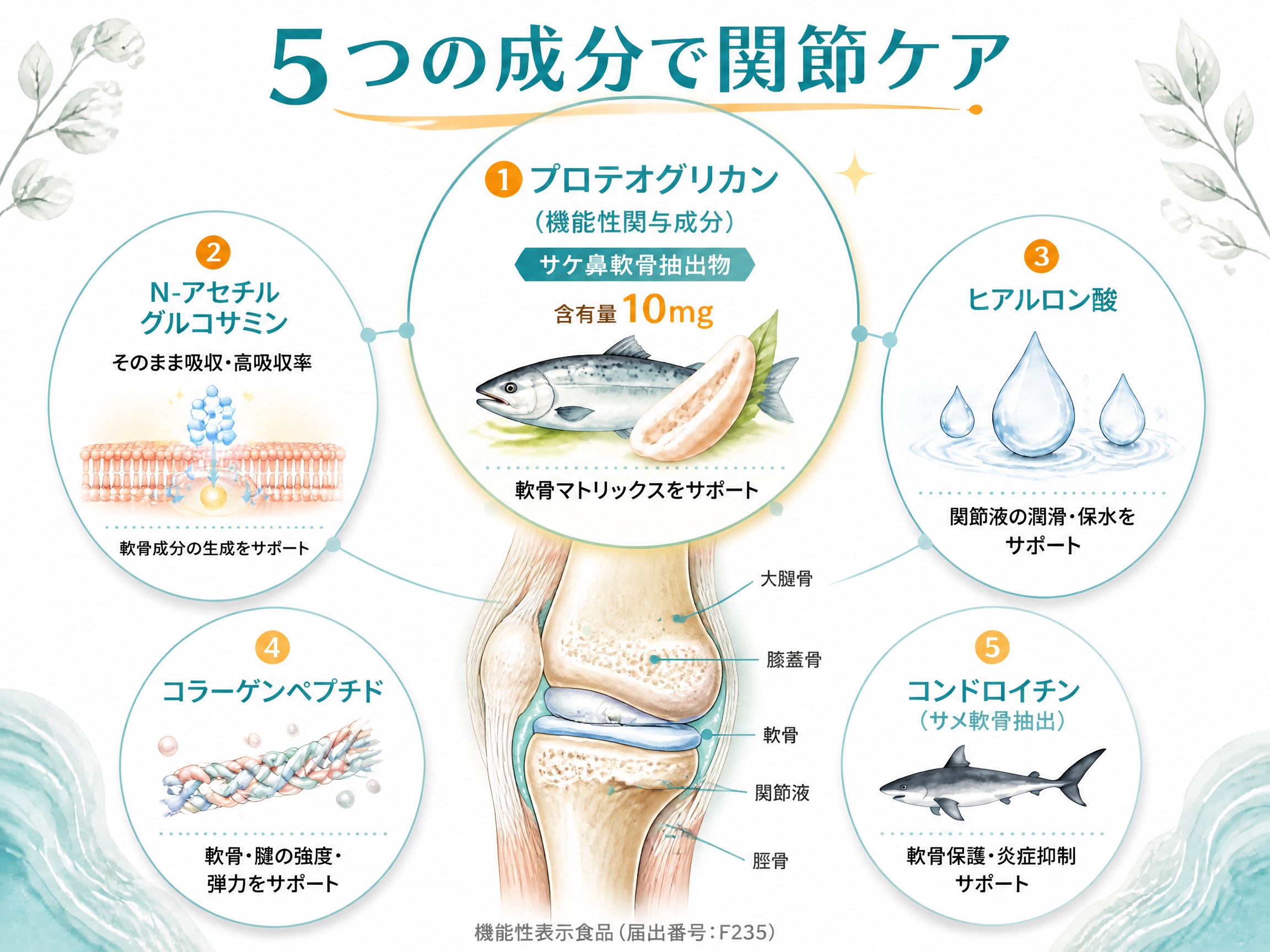 プロテオールGⅡ — 5つの関節ケア成分